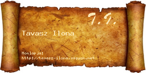 Tavasz Ilona névjegykártya